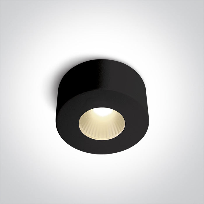 ONE Light | 12107V/B/W BLACK LED 7W WW 40deg 230V DIMMABLE - OEM NORDIC - Quality Parts Distribution