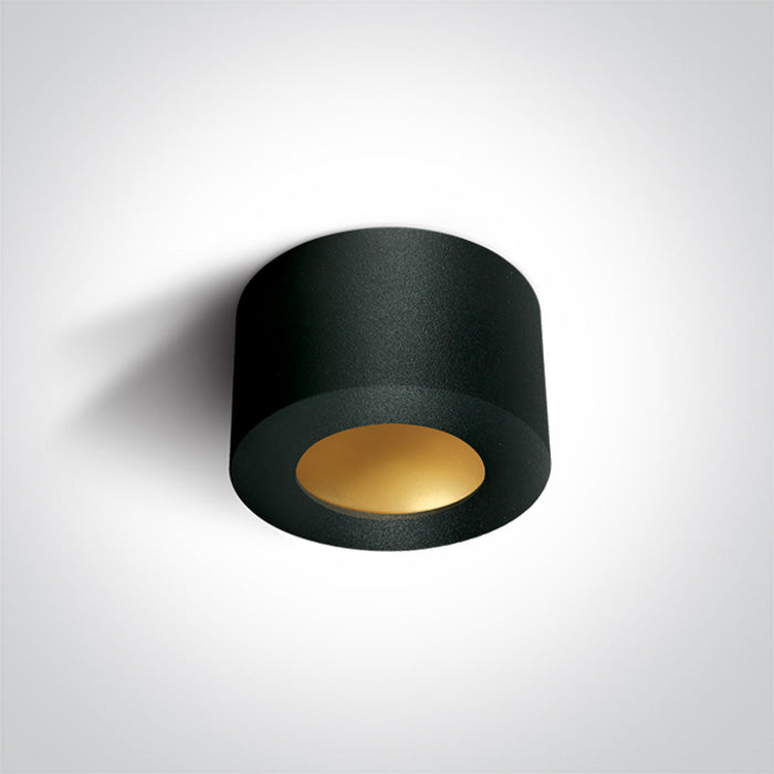 ONE Light Ceiling Light 8W 400lm 3000K CRI80 IP20 Black-Brass 12108FD/B/BS