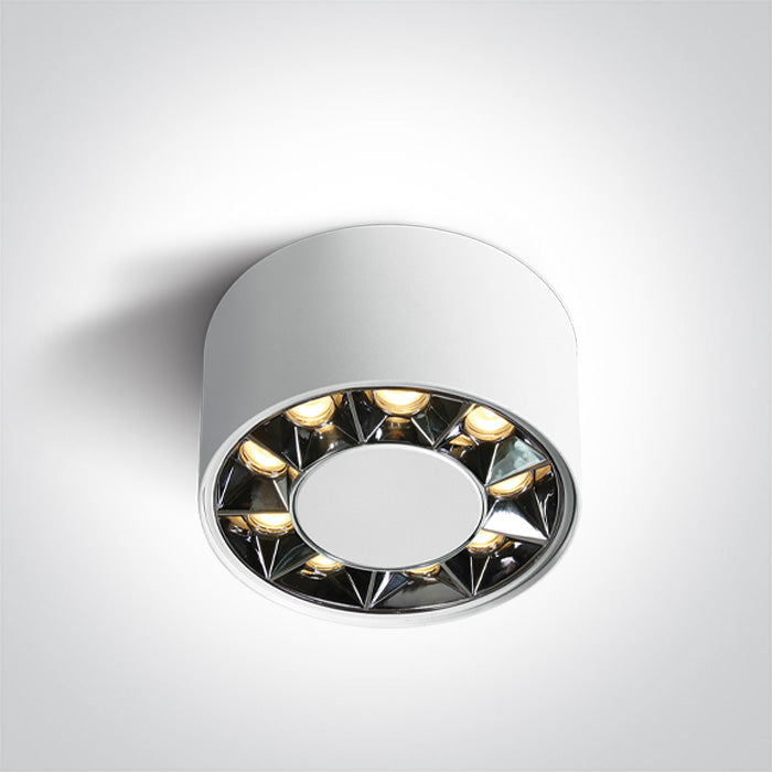 ONE Light Ceiling Light 12W 960 3000K CRI90 IP20 White 12112X/W/W