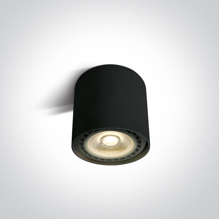 ONE Light Ceiling Light GU10 15W IP20 Black 12144/B