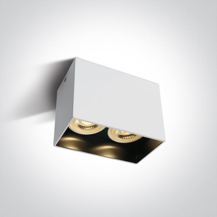 ONE Light Ceiling Light GU10 10W IP20 White-Black 12205NA/W