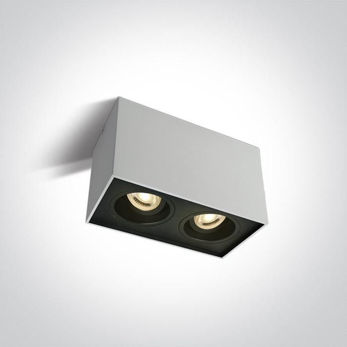 ONE Light Ceiling Light GU10 2x10W IP20 White 12205YA/W
