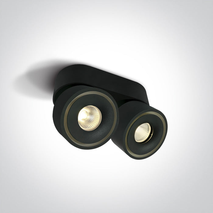 ONE Light Ceiling Light 2x8W 2x600 3000K CRI90 IP20 Black 12208LA/B/W