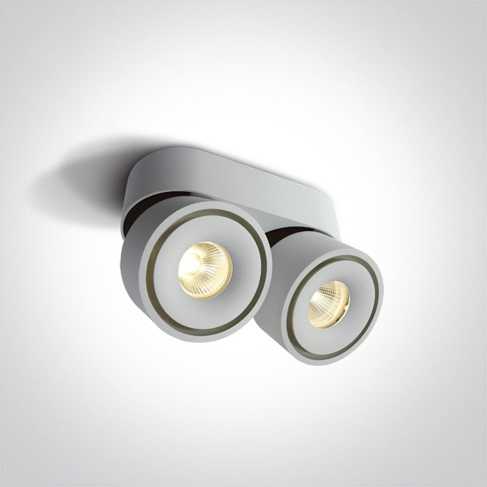 ONE Light Ceiling Light 2x8W 2x600 3000K CRI80 IP20 White 12208LA/W/W