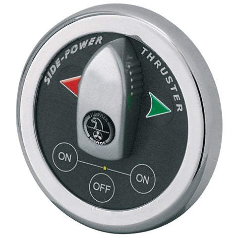 Sleipner Side-Power | 8965 Round boat switch panel, chrome ring - 12/24V round hole - OEM NORDIC - Quality Parts Distribution