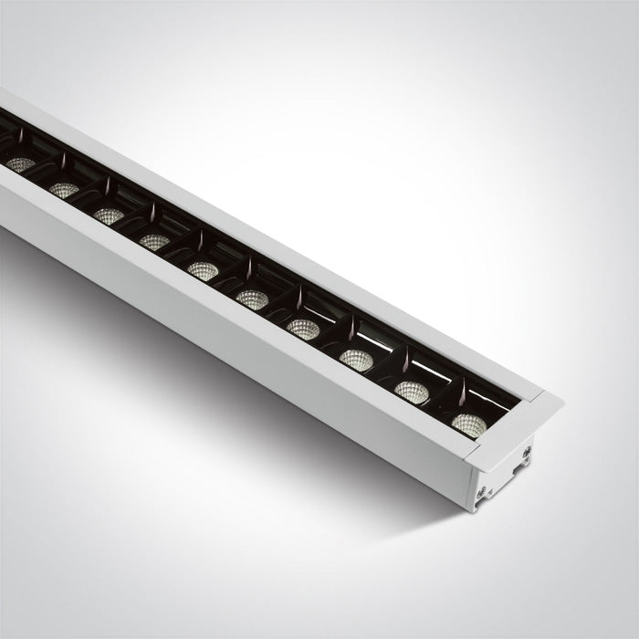 ONE Light | 38145BR/W/C WHITE RECESSED 48pcs SPOTS LED 40W CW 34d LINEAR IP20 230V DARK LIGHT - OEM NORDIC - Quality Parts Distribution