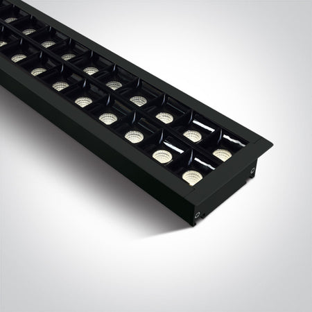 ONE Light | 38150BR/B/C BLACK RECESSED 96pcs SPOTS UGR17 LED 40W CW 1300mm 34d LINEAR 230V DARK LIGHT - OEM NORDIC - Quality Parts Distribution