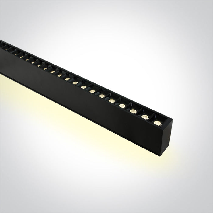 ONE Light | 38150BU/B/W BLACK 48pcs SPOTS 40W 34d UGR17 + UPLIGHT LED 20W 120d WW 1300mm LINEAR 230V DARK LIGHT - OEM NORDIC - Quality Parts Distribution