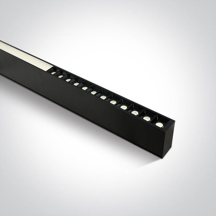 ONE Light | 38150C/B/C BLACK 24pcs SPOTS + DIFFUSER UGR19 LED 40W CW 1200mm LINEAR 230V - OEM NORDIC - Quality Parts Distribution