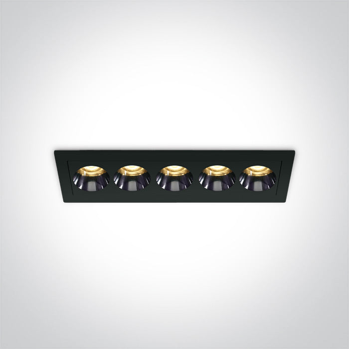 ONE Light | 50012H/B/W BLACK RECESSED LED 12W WW IP20 38deg 230V DARK LIGHT - OEM NORDIC - Quality Parts Distribution