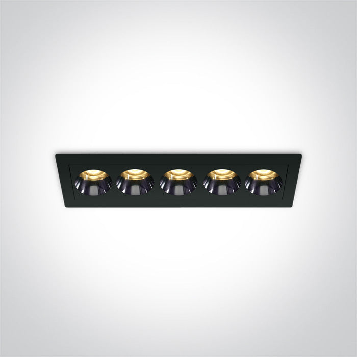 ONE Light Recessed LED Downlight 12W 840lm 3000K CRI90 IP20 Black 50012H/B/W