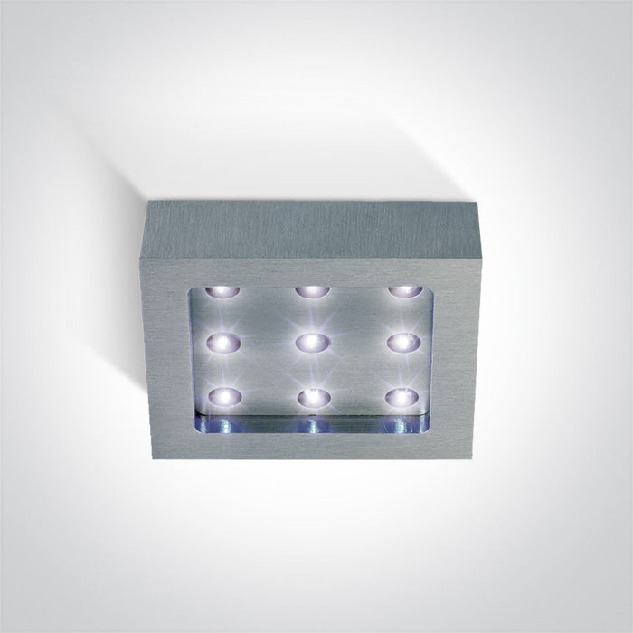 ONE Light | 50101/AL/BL ALUMINIUM 9xLED BLUE 230v - OEM NORDIC - Quality Parts Distribution