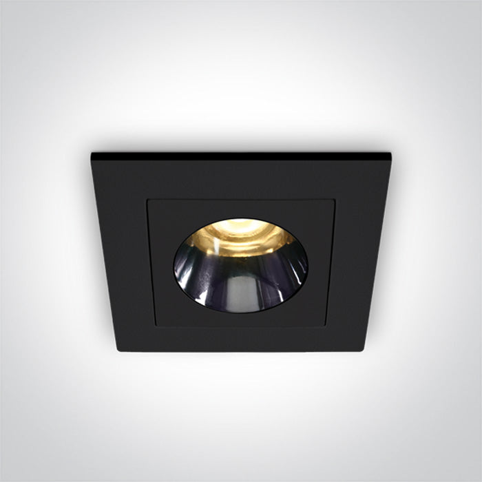 ONE Light | 50103H/B/W BLACK RECESSED LED 3W WW IP20 38deg 230V DARK LIGHT - OEM NORDIC - Quality Parts Distribution