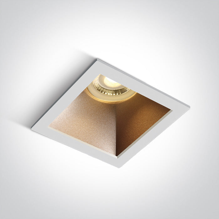 ONE Light | 50105M/W/BS WHITE GU10 10W BRASS REFLECTOR DARK LIGHT - OEM NORDIC - Quality Parts Distribution