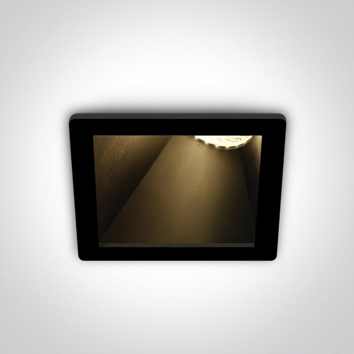 ONE Light Recessed LED Downlight GU10 10W IP20 Black 50105MA/B/B