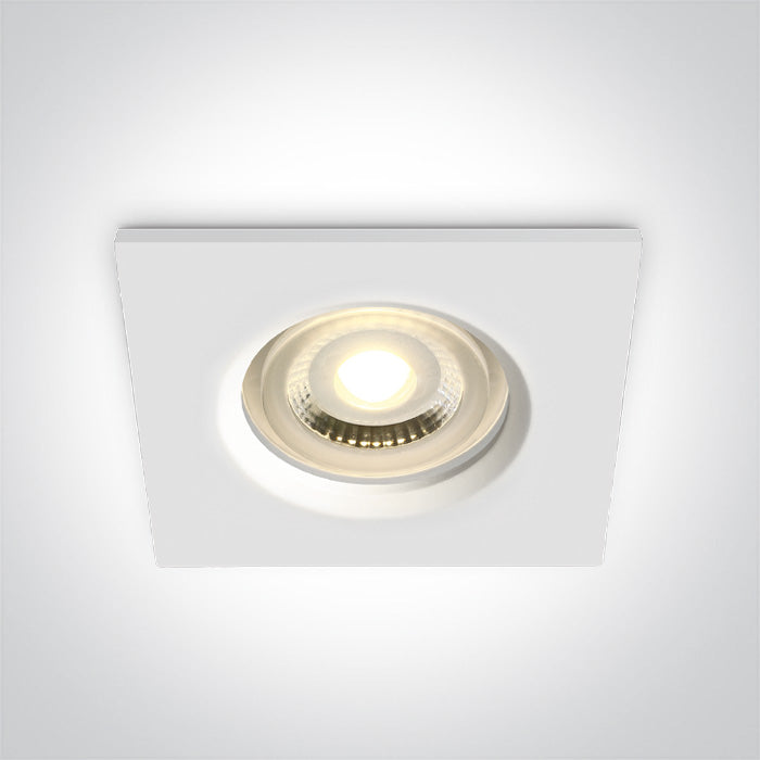 ONE Light Recessed LED Downlight GU10 10W IP65 White 50105R1/W
