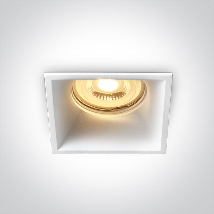ONE Light Recessed LED Downlight GU10 10W IP20 White 50105TG/W