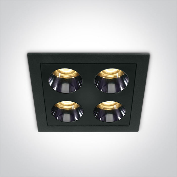 ONE Light | 50110H/B/W BLACK RECESSED LED 10W WW IP20 38deg 230V DARK LIGHT - OEM NORDIC - Quality Parts Distribution