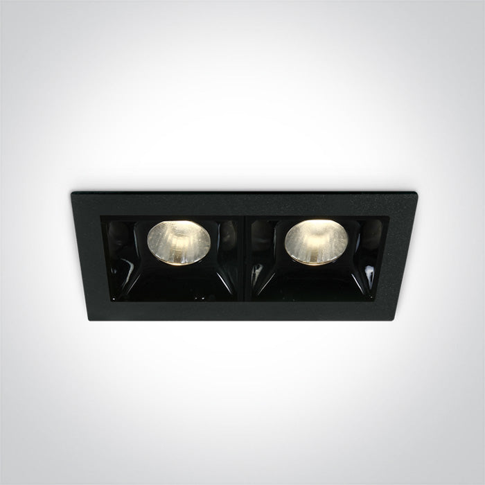 ONE Light | 50202B/B/W BLACK LED 2x2W WW 30deg IP20 700mA DIMMABLE - OEM NORDIC - Quality Parts Distribution
