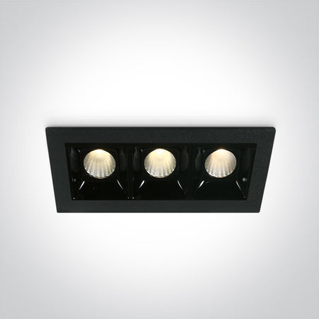 ONE Light | 50302B/B/W BLACK LED 3x2W WW 30deg IP20 700mA DIMMABLE - OEM NORDIC - Quality Parts Distribution
