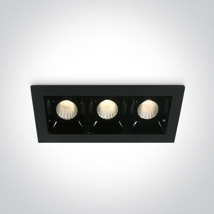 ONE Light | 50302B/B/W BLACK LED 3x2W WW 30deg IP20 700mA DIMMABLE - OEM NORDIC - Quality Parts Distribution
