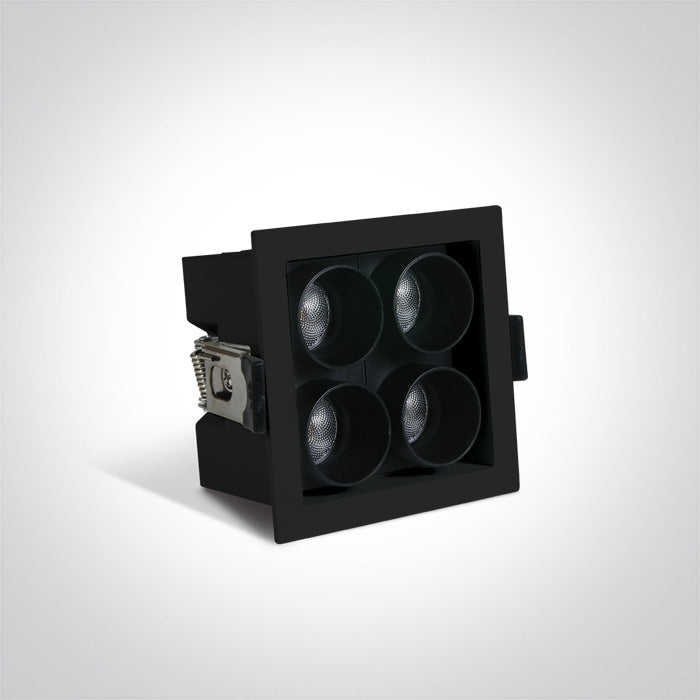 ONE Light Recessed LED Downlight 10W 800lm 3000K CRI85 IP20 Black 50406C/B/W
