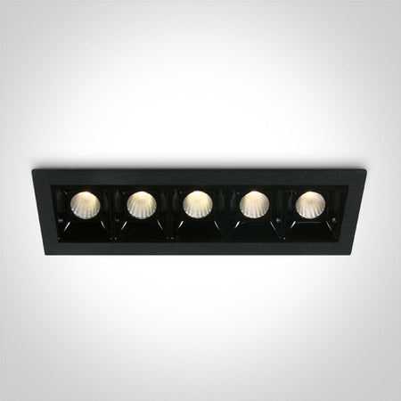 ONE Light | 50502B/B/W BLACK LED 5x2W WW 30deg IP20 700mA DIMMABLE - OEM NORDIC - Quality Parts Distribution