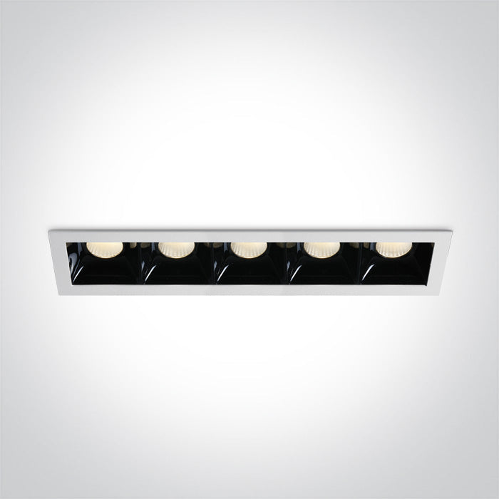 ONE Light Recessed LED Downlight 5x6,5W 5x550lm 3000K CRI90 IP20 White 50507B/W/W