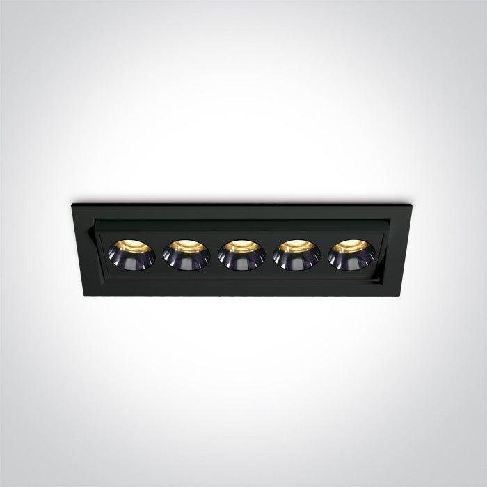ONE Light Recessed LED Downlight 12W 840lm 3000K CRI90 IP20 Black 51012H/B/W