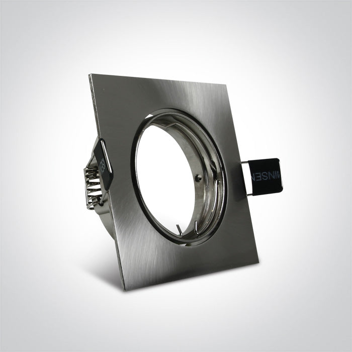 ONE Light Recessed LED Downlight GU10 50W IP20 Brushed Chrome 51105GA/MC