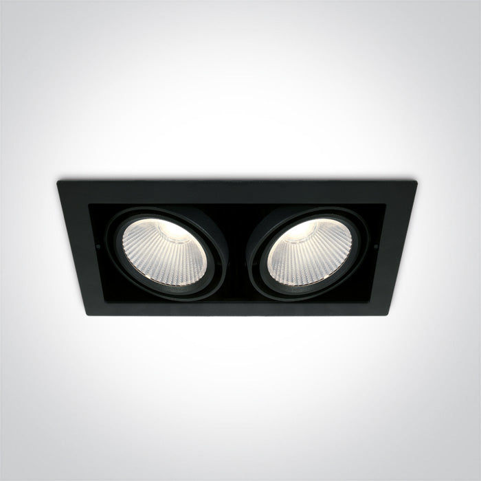 ONE Light | 51230/B/C BLACK COB LED 2x30W CW 38deg 230V - OEM NORDIC - Quality Parts Distribution