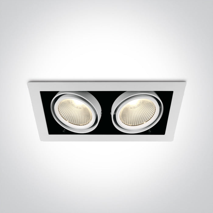 ONE Light | 51230/W/C WHITE COB LED 2x30W CW 38deg 230V - OEM NORDIC - Quality Parts Distribution