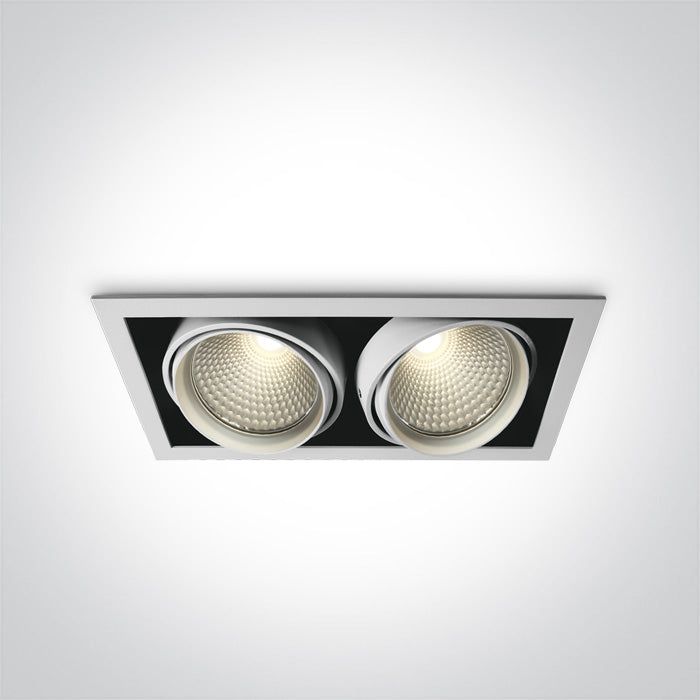 ONE Light | 51240B/W/W WHITE COB LED 2x40W WW 36d IP20 230v - OEM NORDIC - Quality Parts Distribution