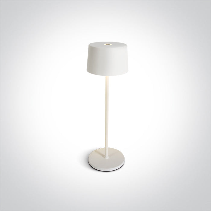 ONE Light | 61082A/W WHITE LED 3,3W WW TABLE LAMP RECHARGEABLE USB SOCKET IP65 DIMMABLE - OEM NORDIC - Quality Parts Distribution