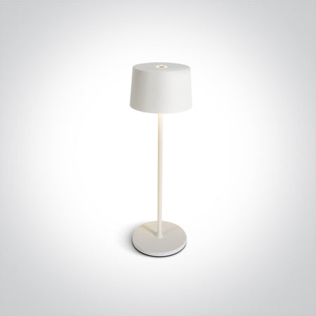 ONE Light | 61082A/W WHITE LED 3,3W WW TABLE LAMP RECHARGEABLE USB SOCKET IP65 DIMMABLE - OEM NORDIC - Quality Parts Distribution
