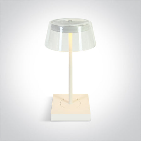 ONE Light | 61090/W WHITE LED 2,5W TABLE LAMP RECHARGEABLE USB SOCKET IP65 DIMMABLE - OEM NORDIC - Quality Parts Distribution