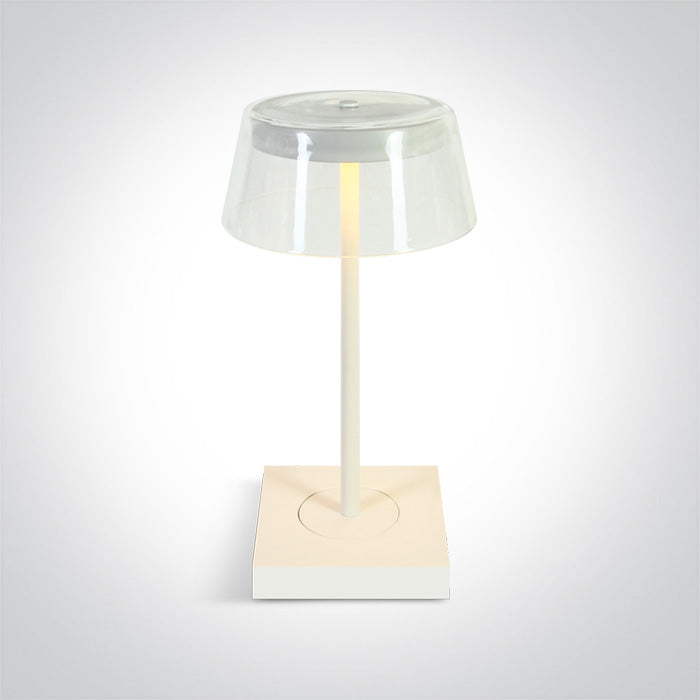 ONE Light | 61090/W WHITE LED 2,5W TABLE LAMP RECHARGEABLE USB SOCKET IP65 DIMMABLE - OEM NORDIC - Quality Parts Distribution