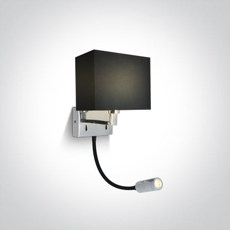 ONE Light | 61122/C/W CHROME WALL LIGHT LED 3W WW + 8W E14 230v - OEM NORDIC - Quality Parts Distribution