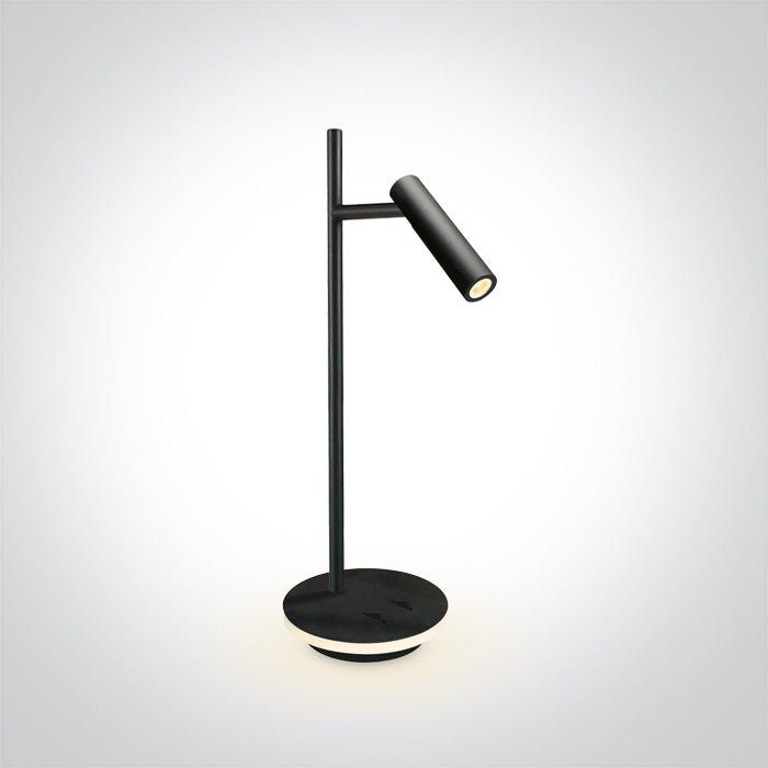 ONE Light | 61132A/B/W BLACK LED READING 3W + BASE 6W WW TABLE LAMP IP20 230v - OEM NORDIC - Quality Parts Distribution