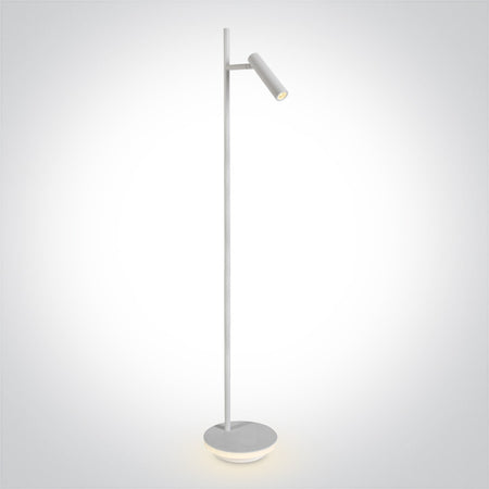 ONE Light | 61132B/W/W WHITE LED READING 3W + 8W BASE WW FLOOR LAMP IP20 230v - OEM NORDIC - Quality Parts Distribution