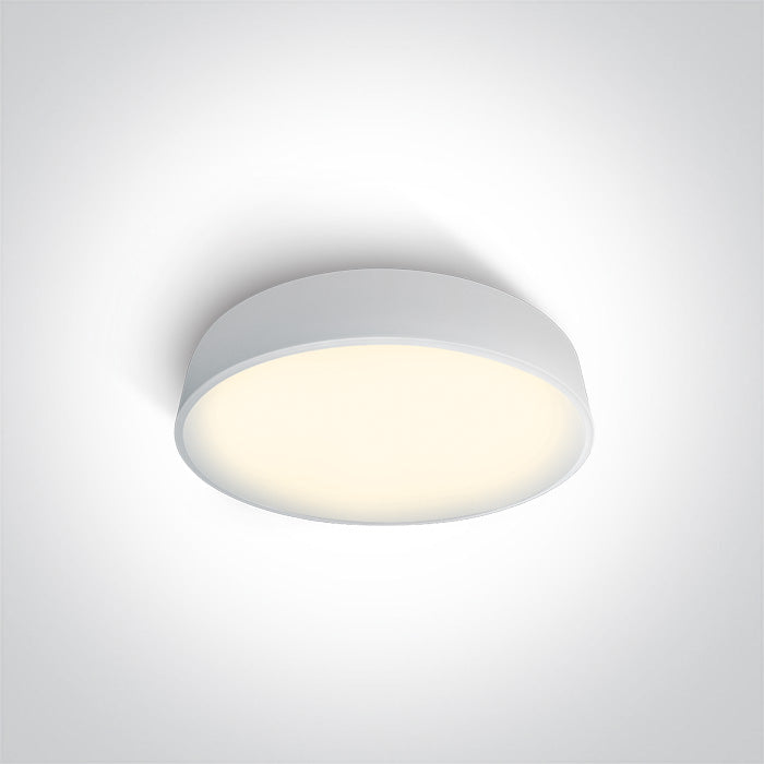 ONE Light Ceiling Light 20W 1700lm 3000K CRI80 IP20 White 62118D/W/W