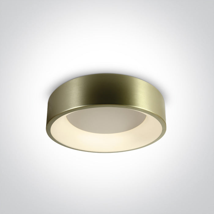 ONE Light Ceiling Light 32W 2720lm 3000K CRI80 IP20 Brushed Brass 62132N/BBS/W