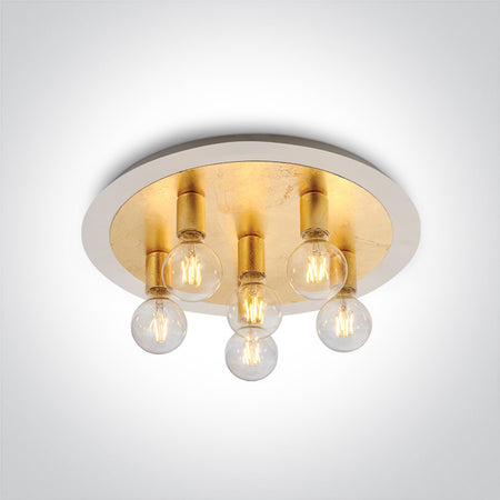 ONE Light | 62172C/BS BRASS CEILING LIGHT 6x12w E27 100-240v - OEM NORDIC - Quality Parts Distribution