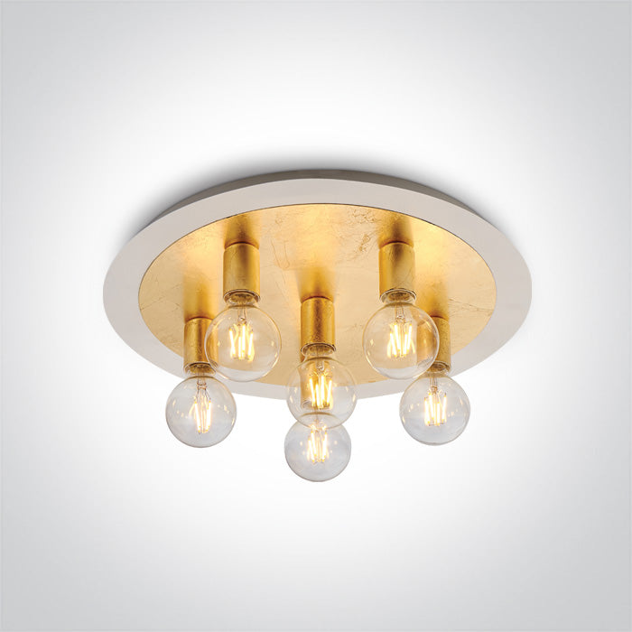 ONE Light | 62172C/BS BRASS CEILING LIGHT 6x12w E27 100-240v - OEM NORDIC - Quality Parts Distribution