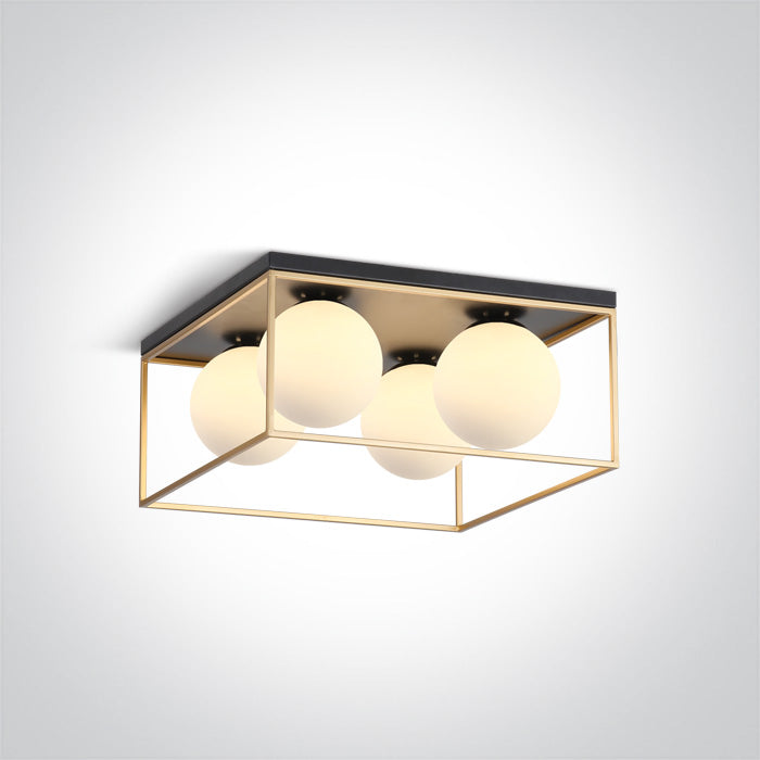 ONE Light | 62174B/BS BRASS CEILING LIGHT 4x8w E14 100-240v - OEM NORDIC - Quality Parts Distribution