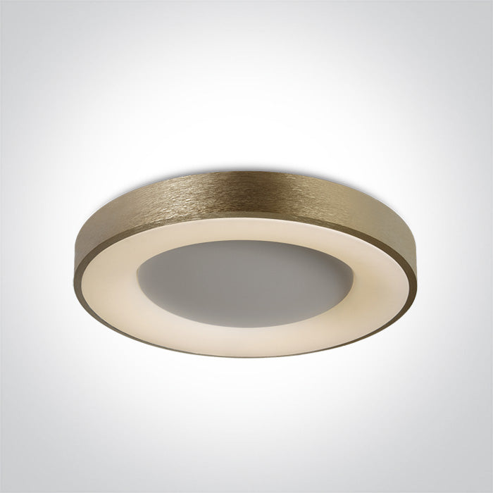 ONE Light Ceiling Light 50W 4250 3000K CRI80 IP20 Brushed Gold 62182A/BGL/W