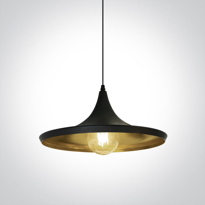 ONE Light Pendant Light E27 12W IP20 Black-Brass 63042/B/BS