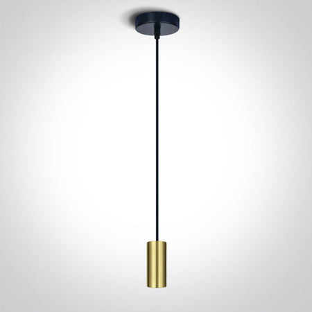 ONE Light Pendant Light E27 20W IP20 Brushed Brass 63124/BBS