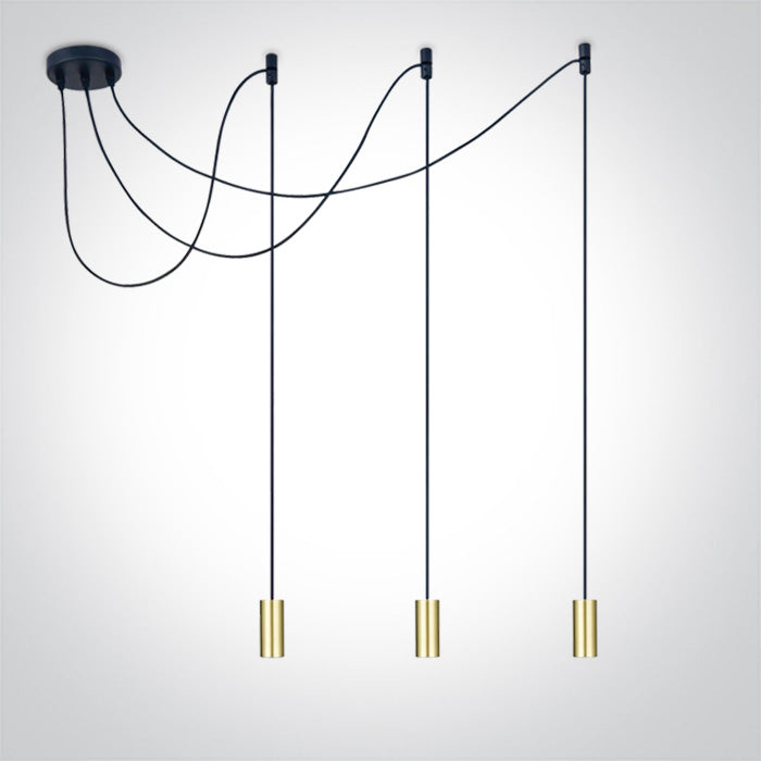 ONE Light | 63124B/BBS BRUSHED BRASS PENDANT 20W 3xE27 - OEM NORDIC - Quality Parts Distribution