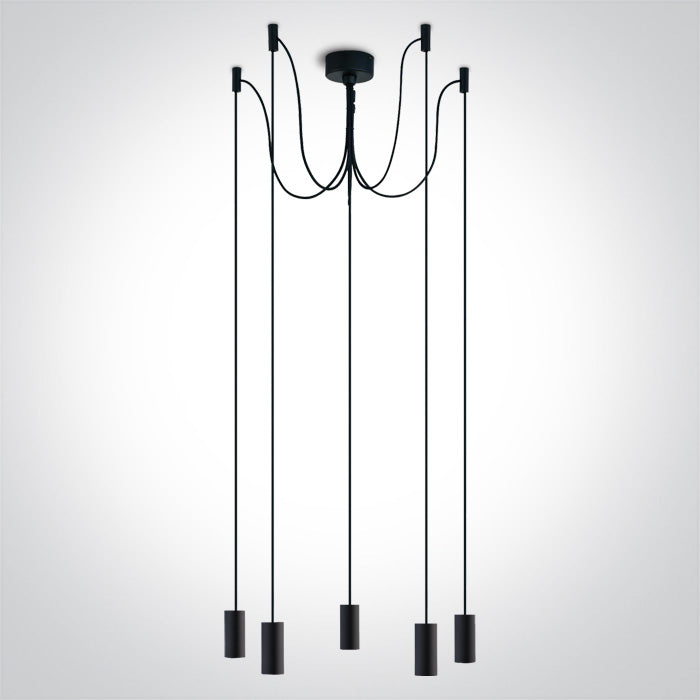 ONE Light | 63124C/B BLACK PENDANT 20W 5xE27 - OEM NORDIC - Quality Parts Distribution